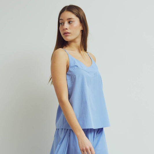 Poplin strop top, GOTS