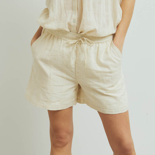 Organic woven dobby shorts, GOTS