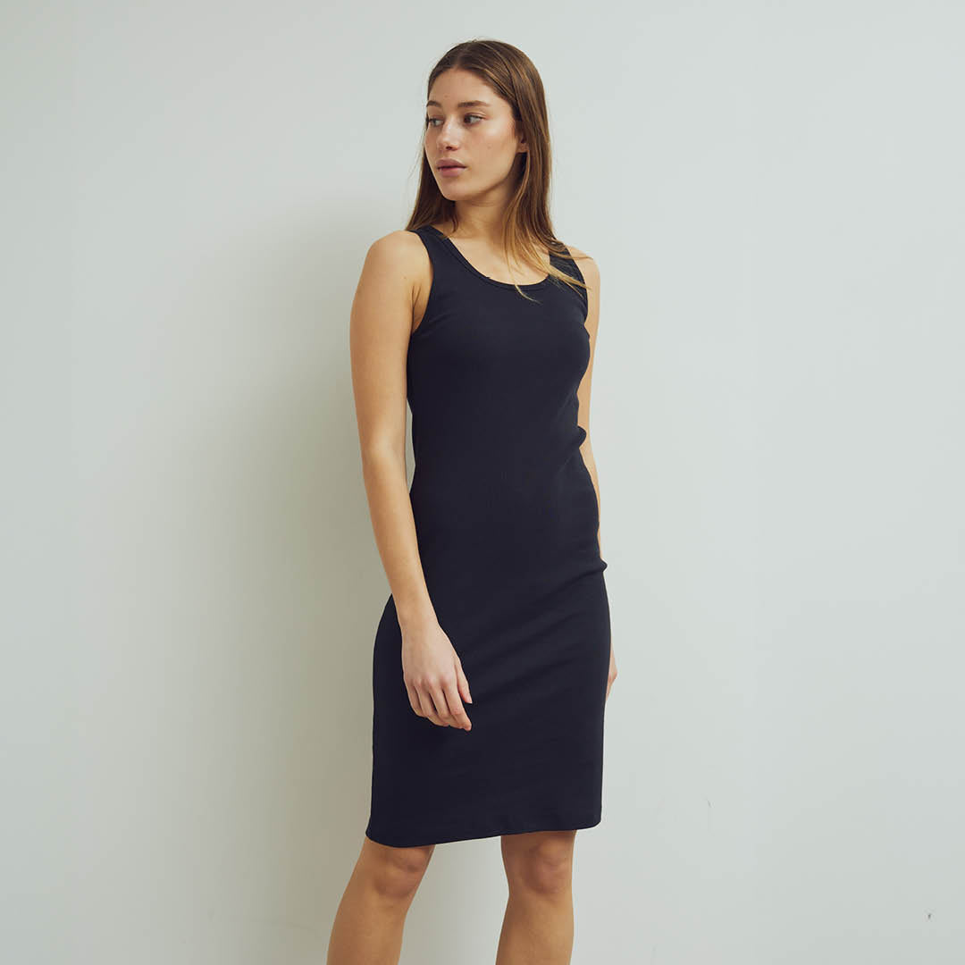 Organic rib jersey tanktop-kjole, GOTS