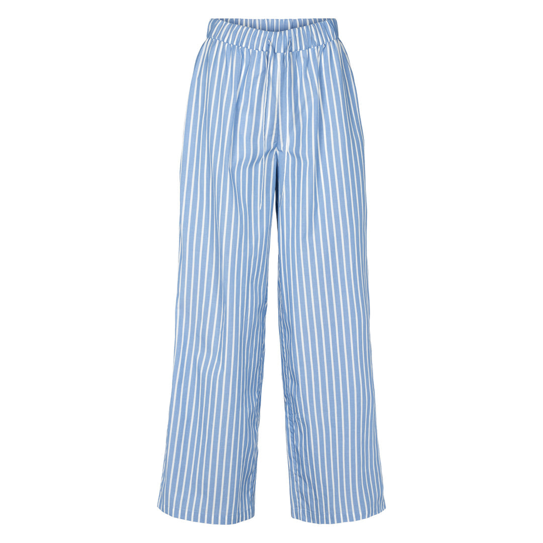 Organic stripe poplin pants, GOTS