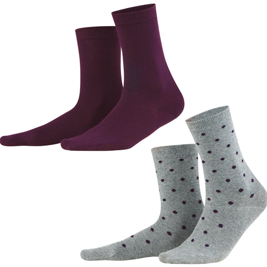 2 pack cotton socks dots, GOTS