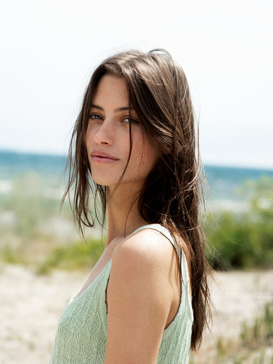 Serendipity øko feather strik top, GOTS