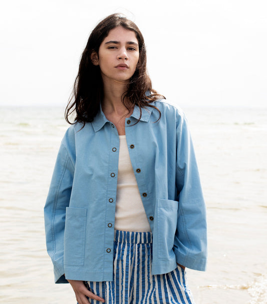 Serendipity øko skjortejakke i poplin, GOTS