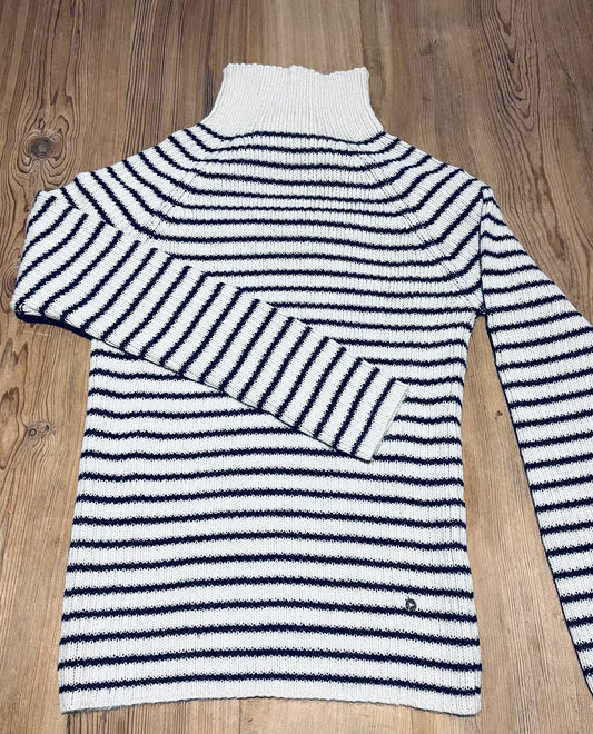 Erica rib stripe alpaca rib sweater