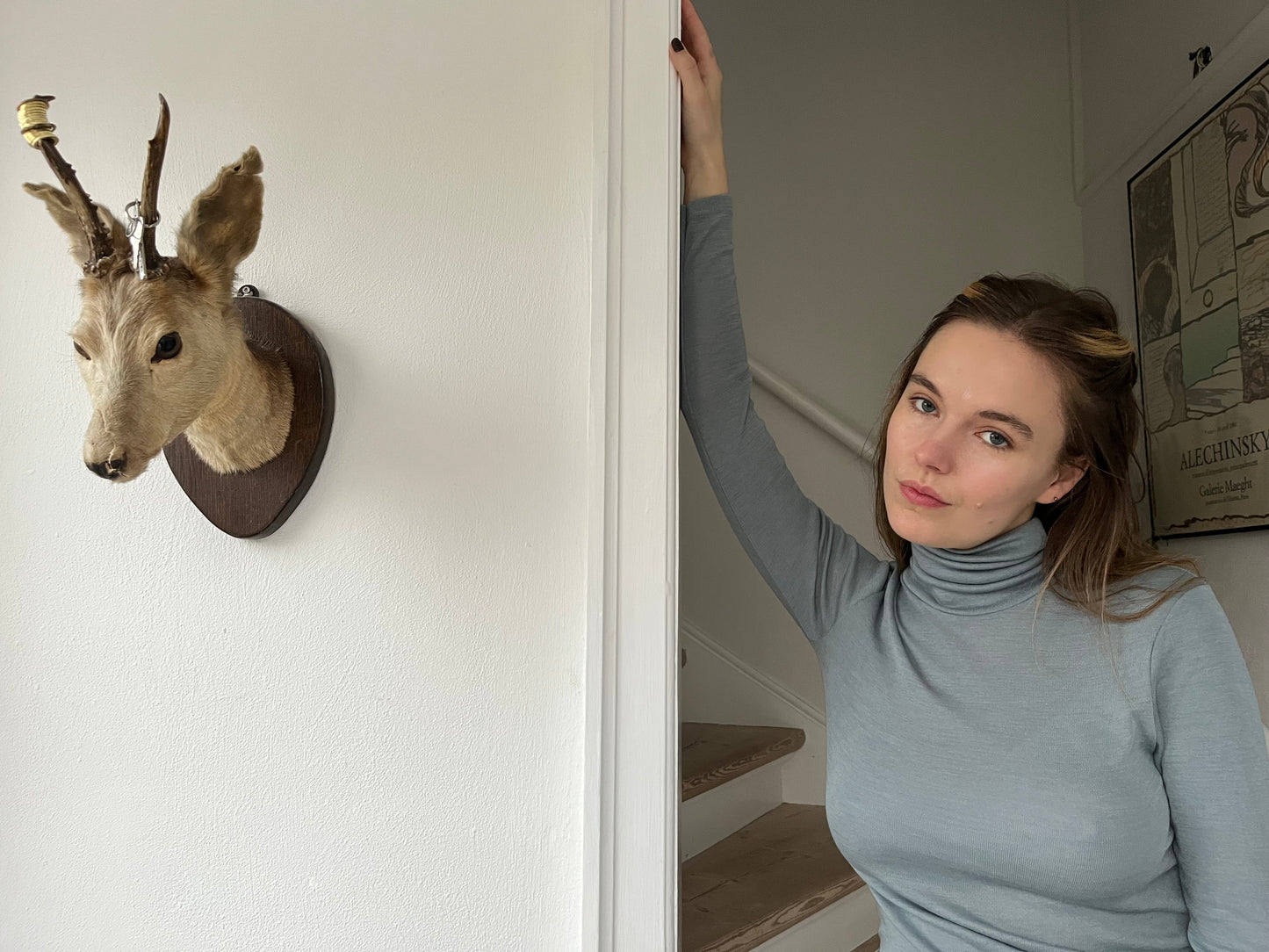 Engel ladies' øko merino/silk roll-neck, GOTS