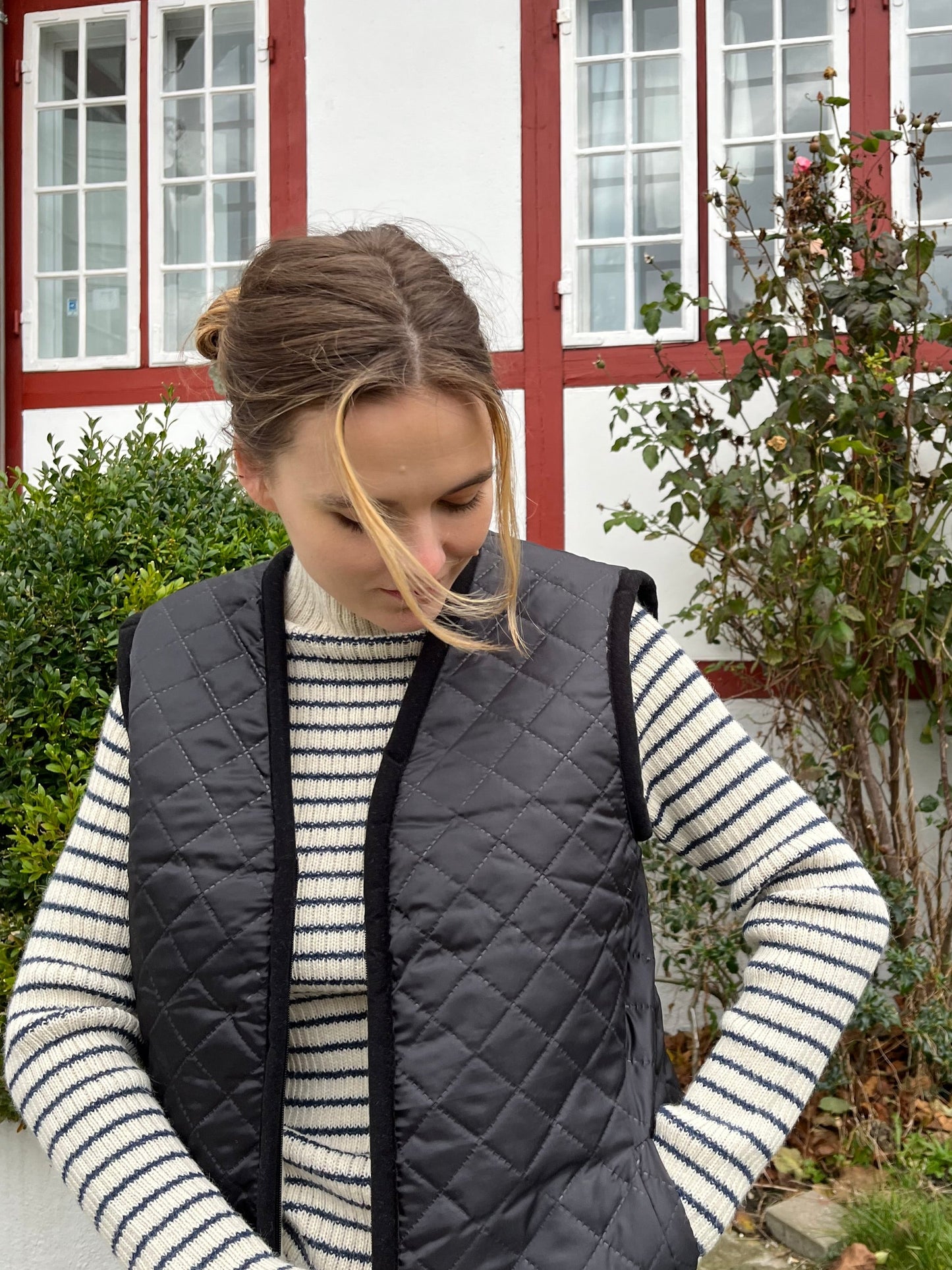 Quilted merino vest
