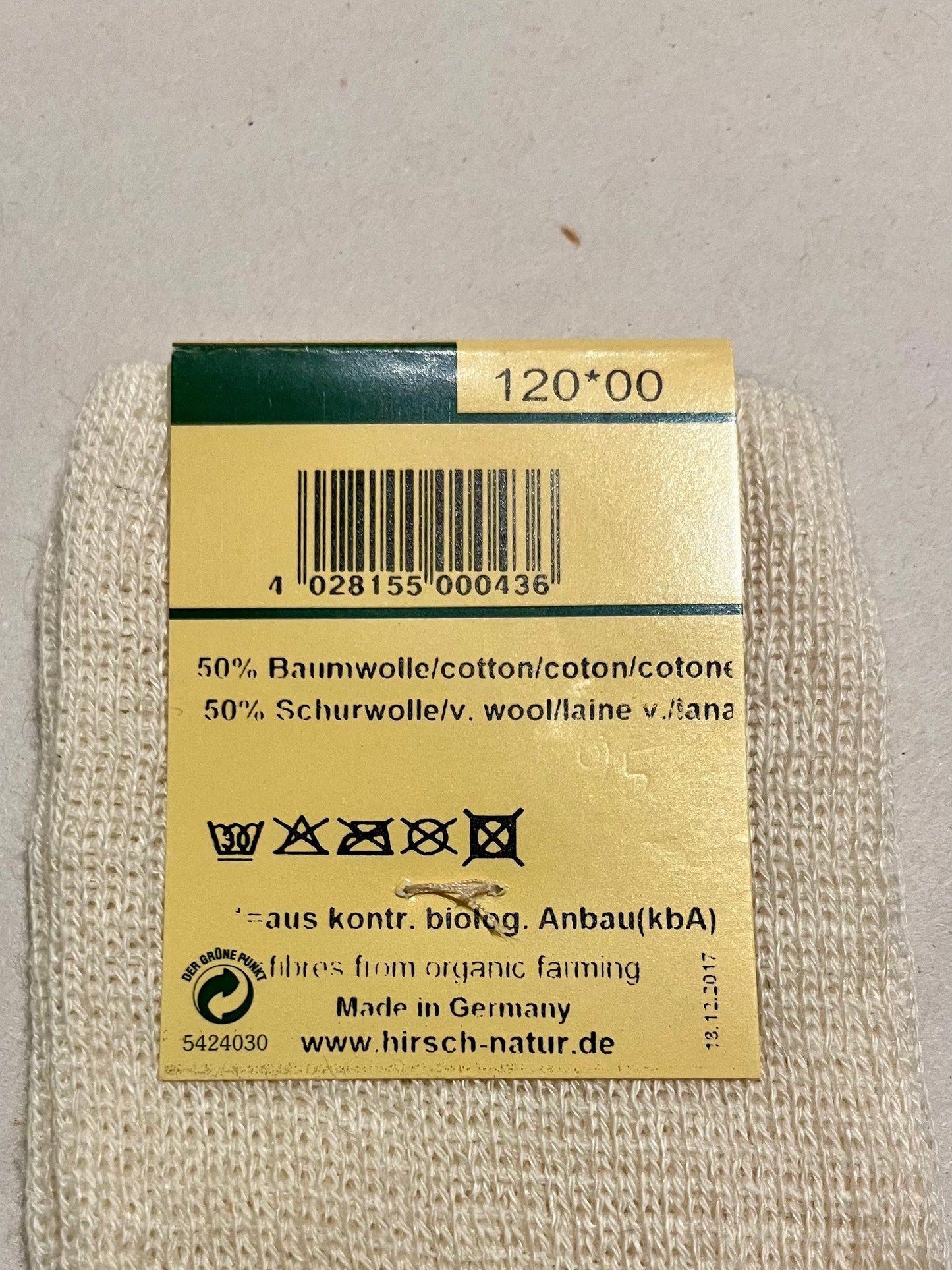 Øko uld/bomuld strømper