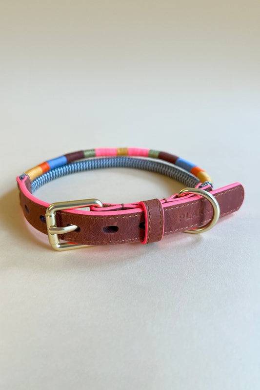 Håndlavet læder hundehalsbånd - Twine