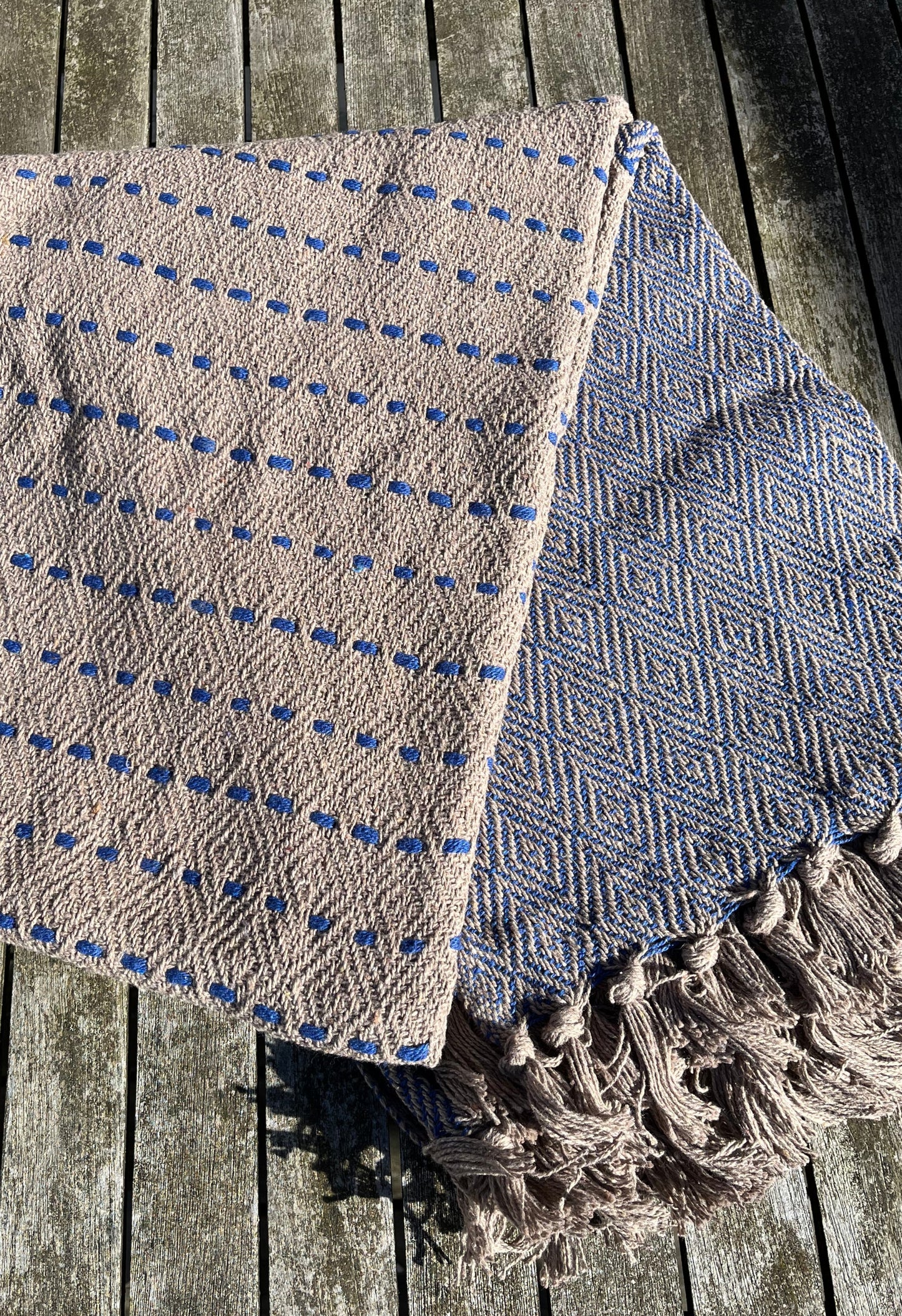 Recycled plaid håndklæde tæppe