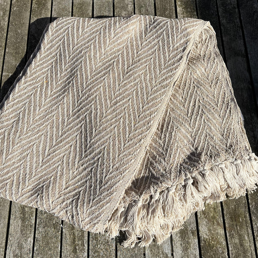 Recycled plaid håndklæde tæppe