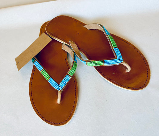 Plakkies håndlavede lædersandaler - Baobab