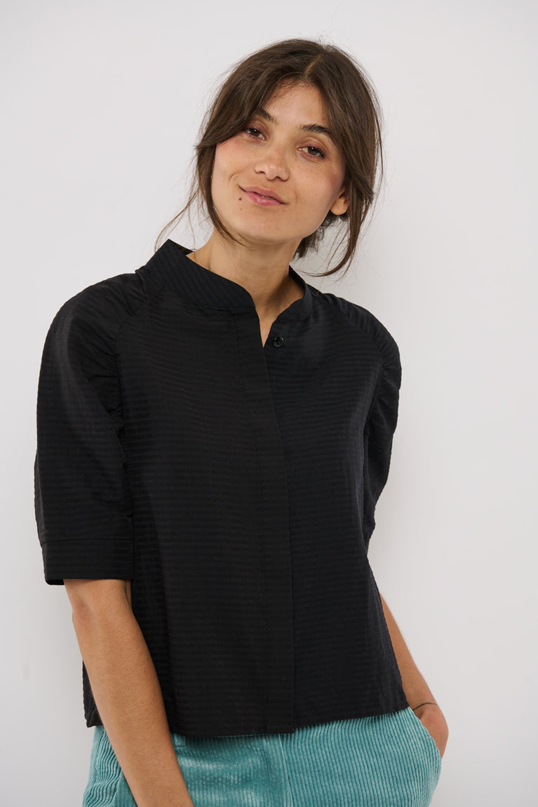 Frida Skjorte Black Stripes