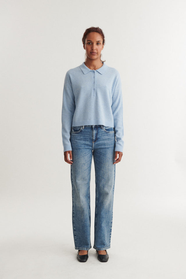 Salem Polo wool knit long-sleeve