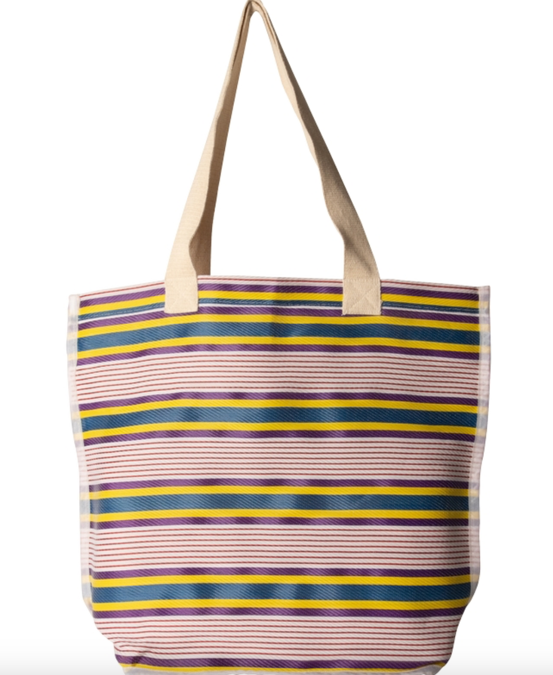Recycled taske (shopper m. hvid bomuldshank)