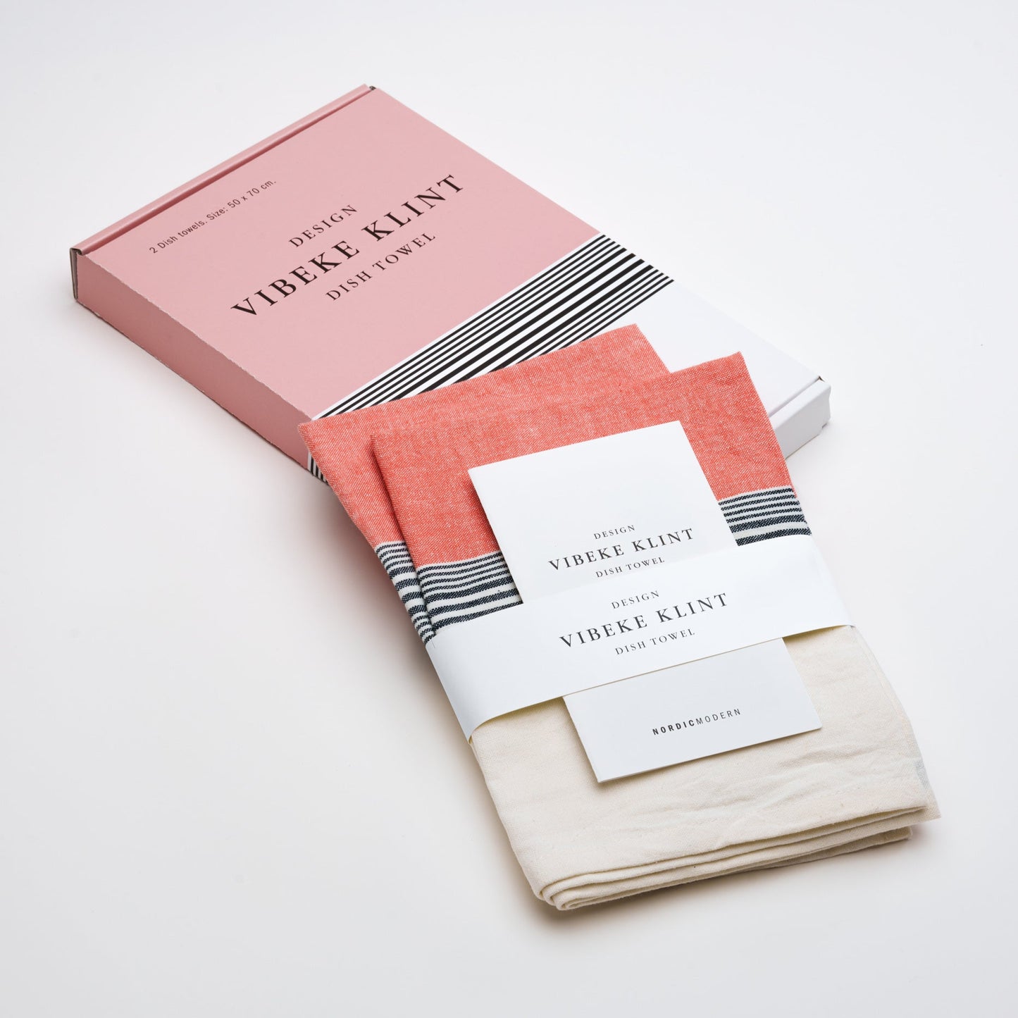 Vibeke Klint 2-pack organic tea towels, GOTS