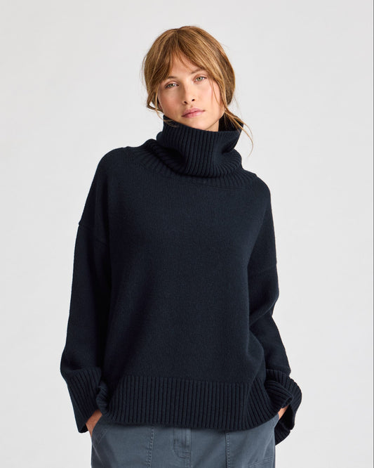 Vita lambswool roll-neck sweater, GOTS