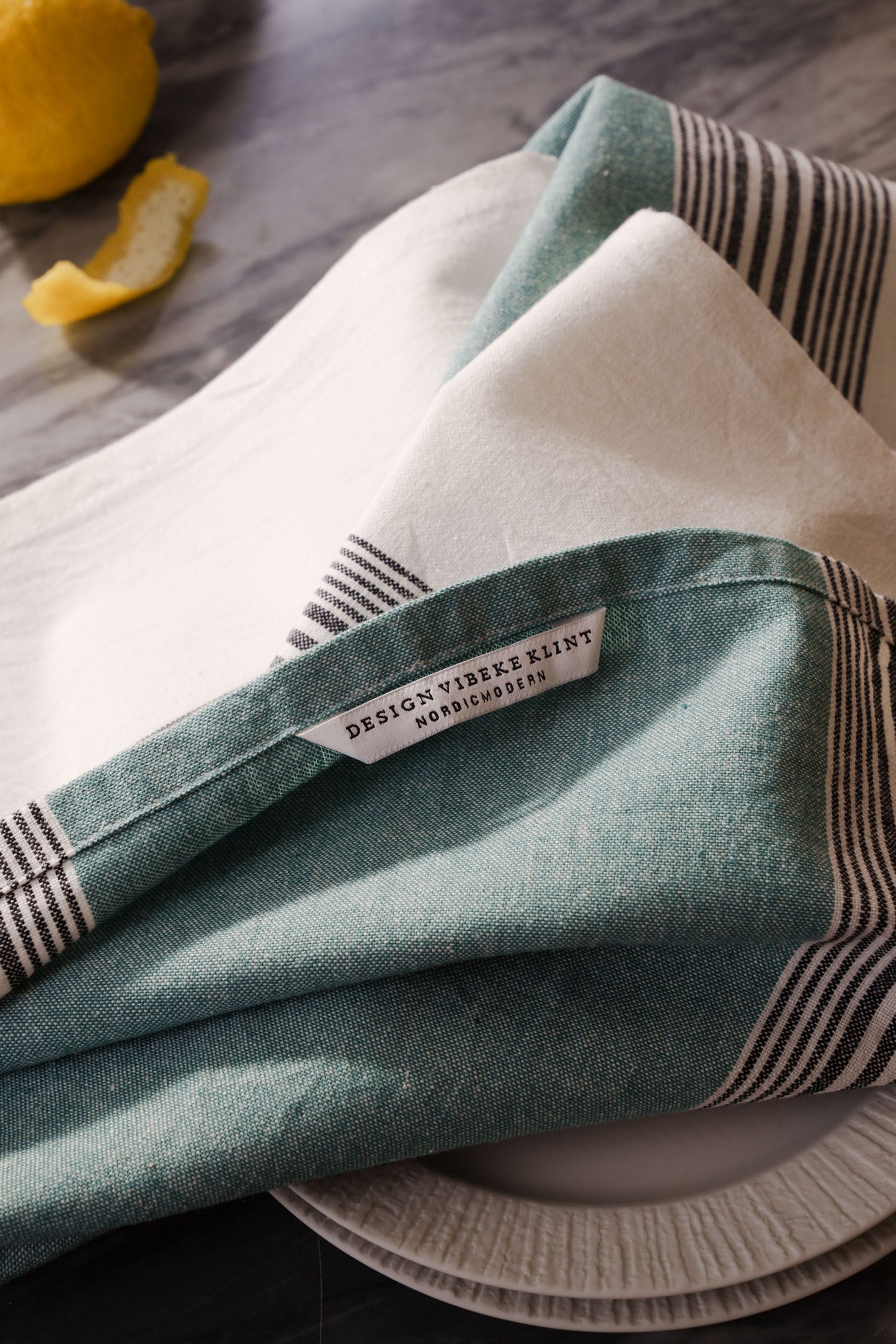 Vibeke Klint 2-pack organic tea towels, GOTS