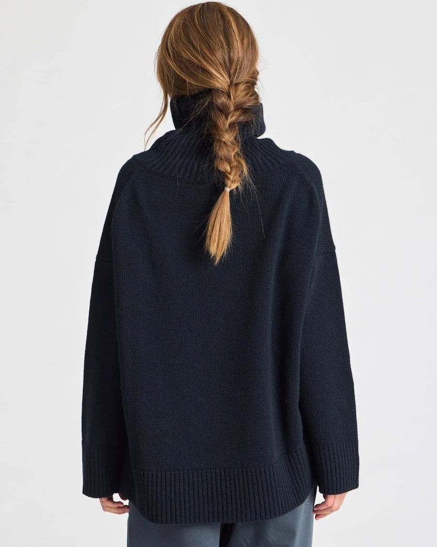 Vita lambswool roll-neck sweater, GOTS