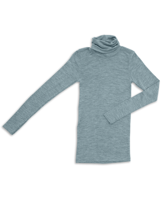 Engel ladies' øko merino/silk roll-neck, GOTS