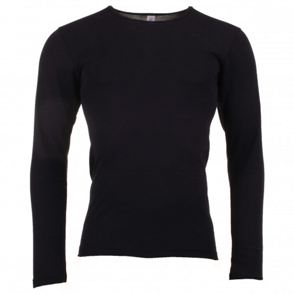 Men's long-sleeve merino/silk, GOTS