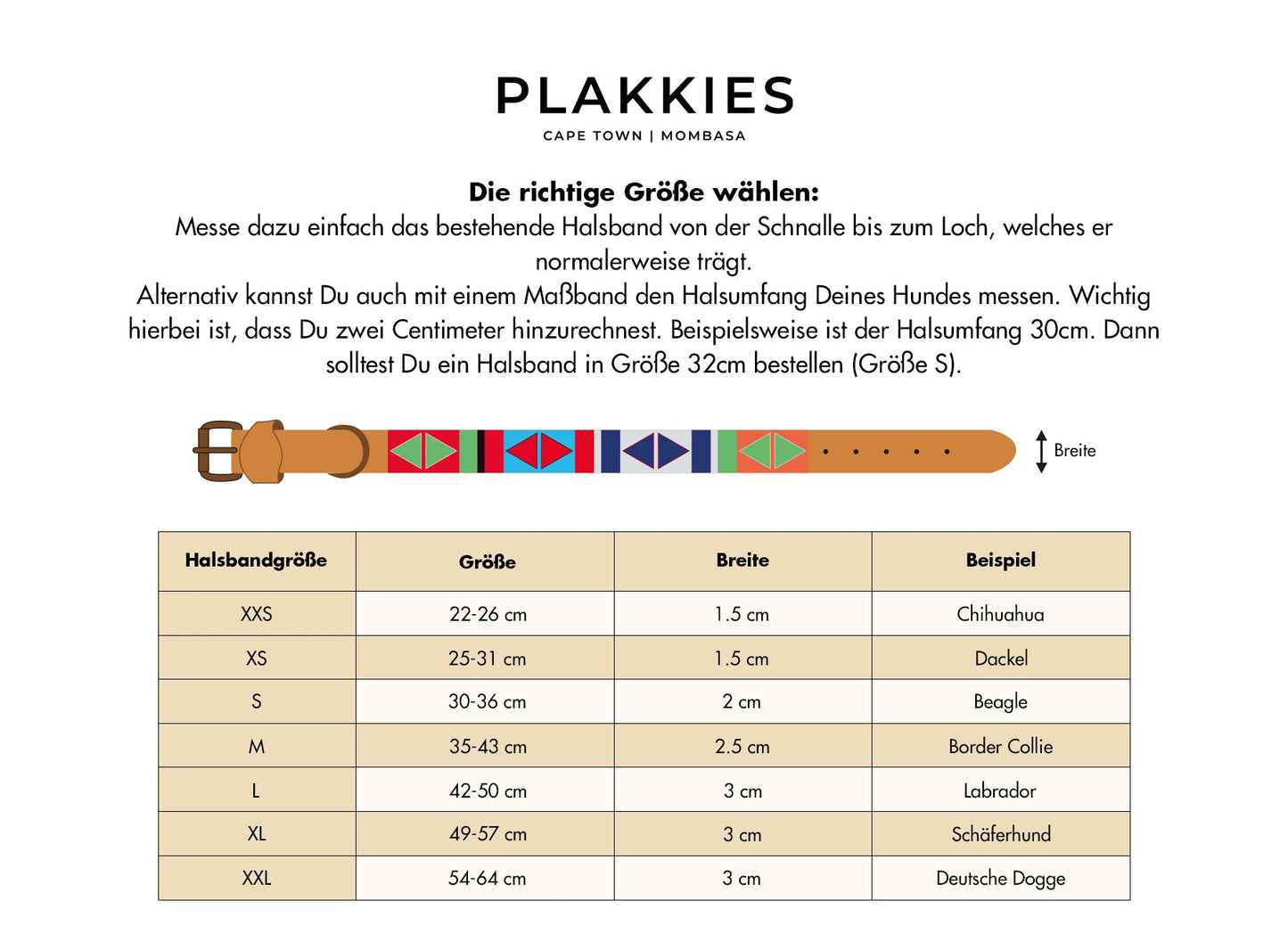 Håndlavet hundehalsbånd i læder med perler