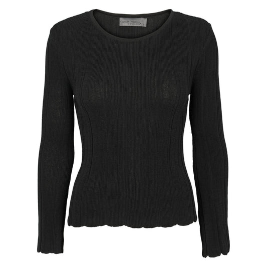 Organic cotton stripe knit sweater, GOTS
