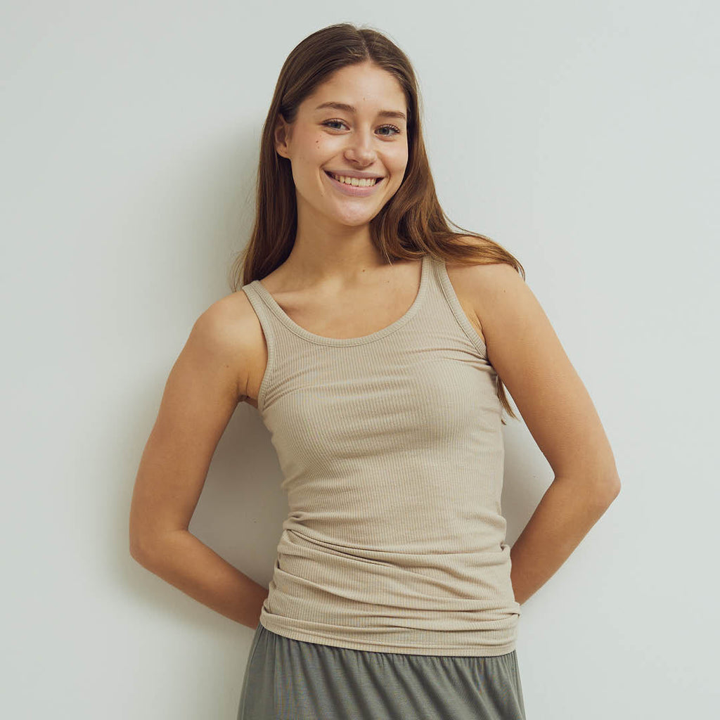 Tencel light rib top