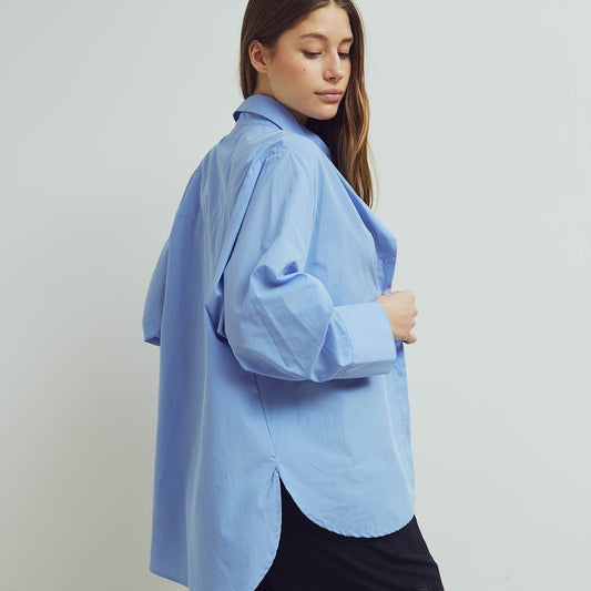 Organic cotton poplin shirt, GOTS