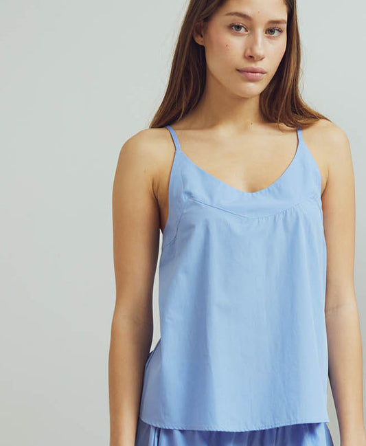 Poplin strop top, GOTS