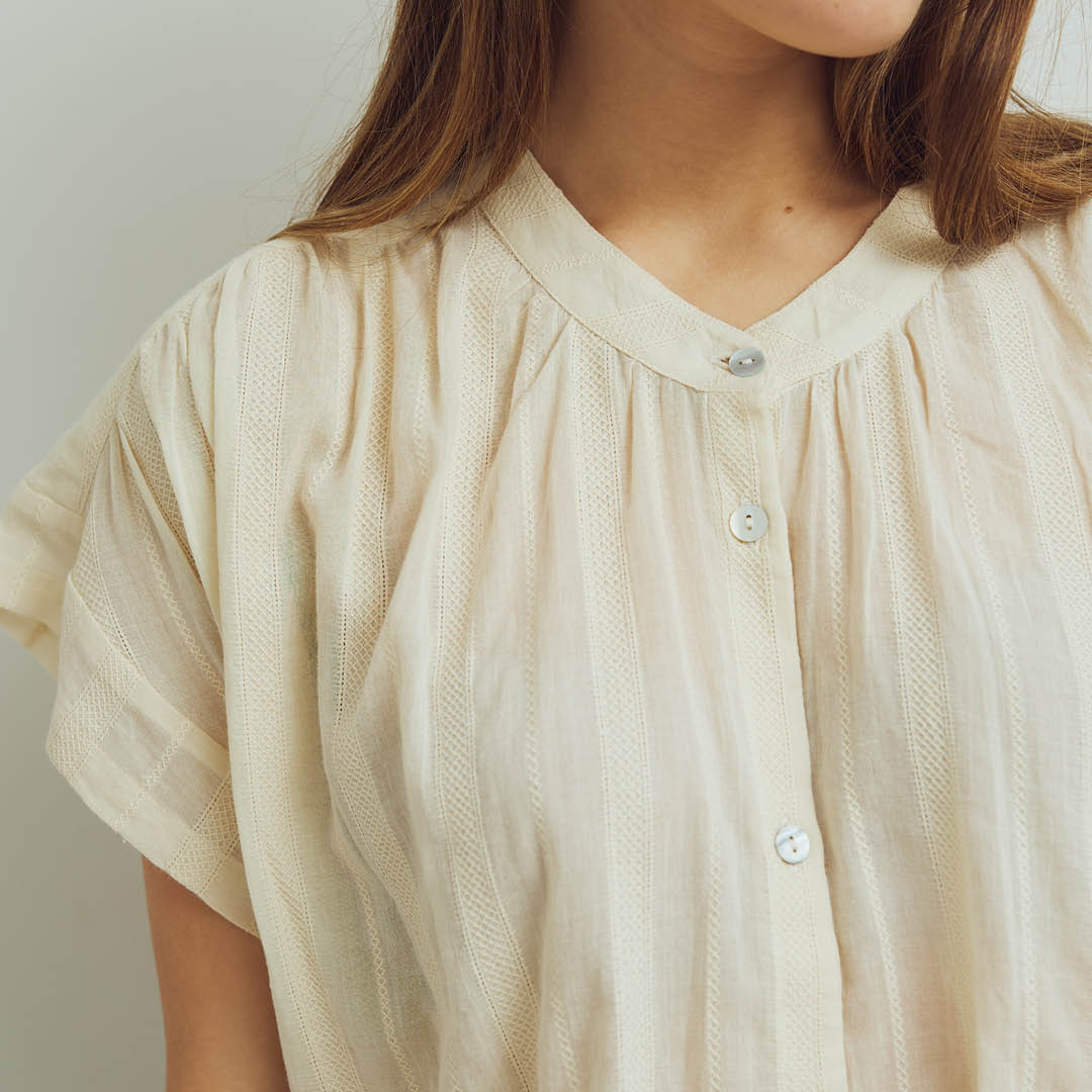 Woven Dobby top, GOTS