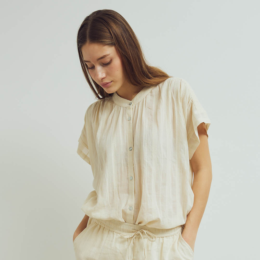 Organic woven Dobby top, GOTS