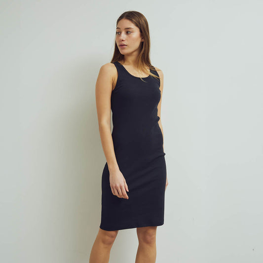 Organic rib jersey tanktop-kjole, GOTS