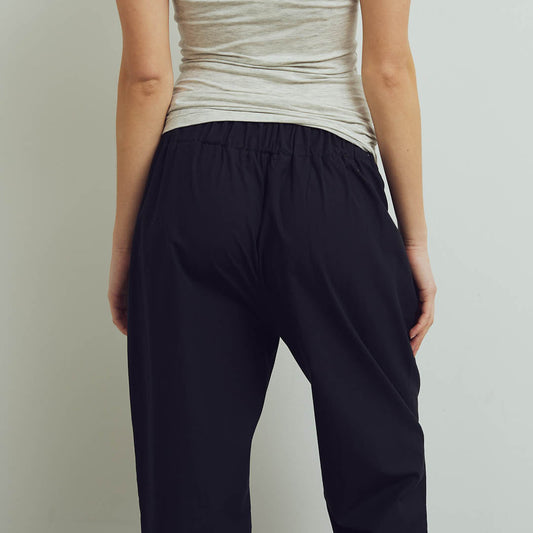 Organic stripe poplin pants, GOTS