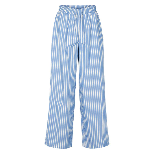 Organic stripe poplin pants, GOTS