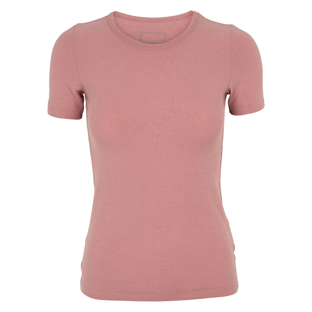Tencel rib short-sleeve t-shirt