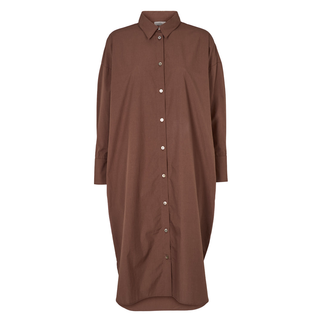 Poplin shirt dress, GOTS