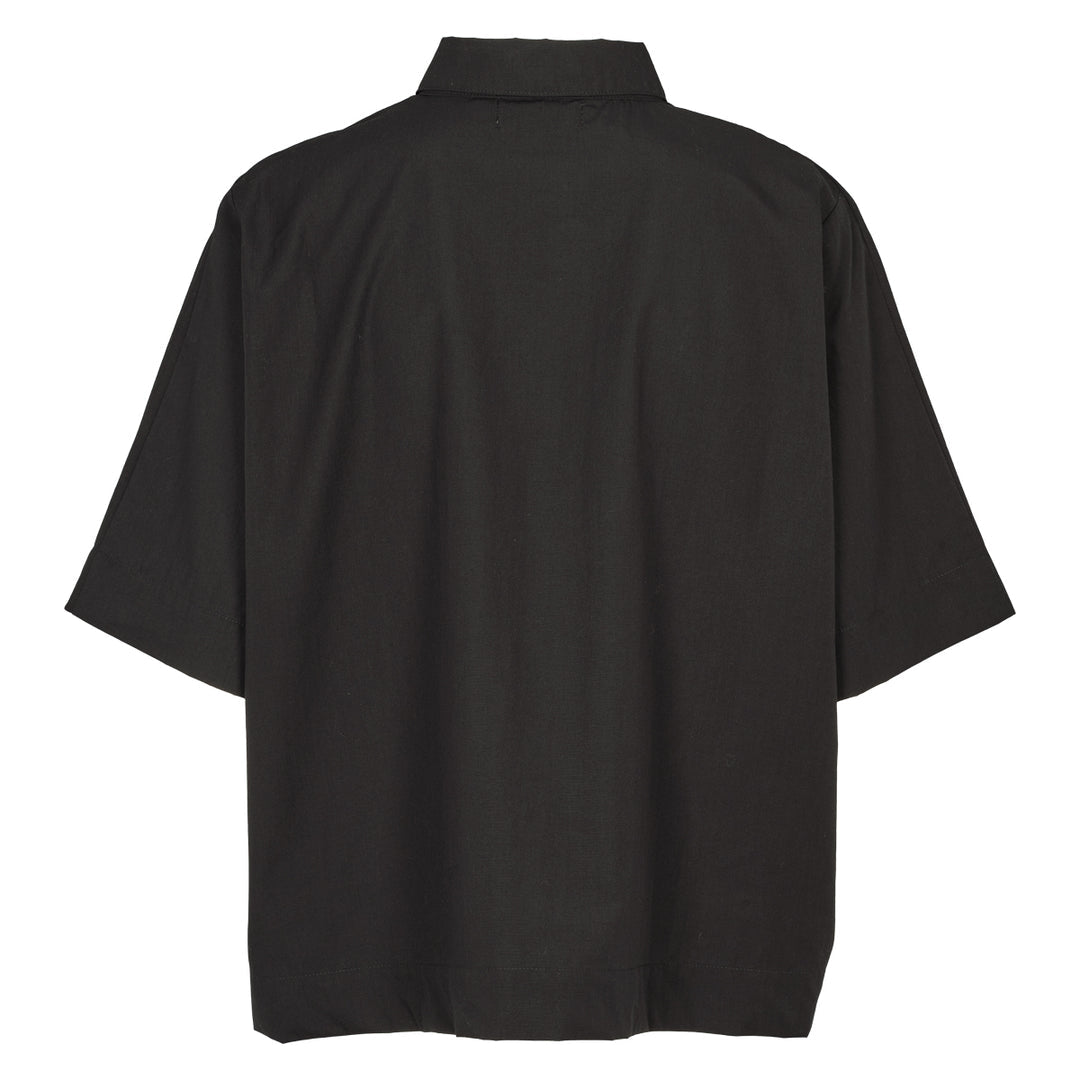 Poplin boxy short-sleeve shirt, GOTS