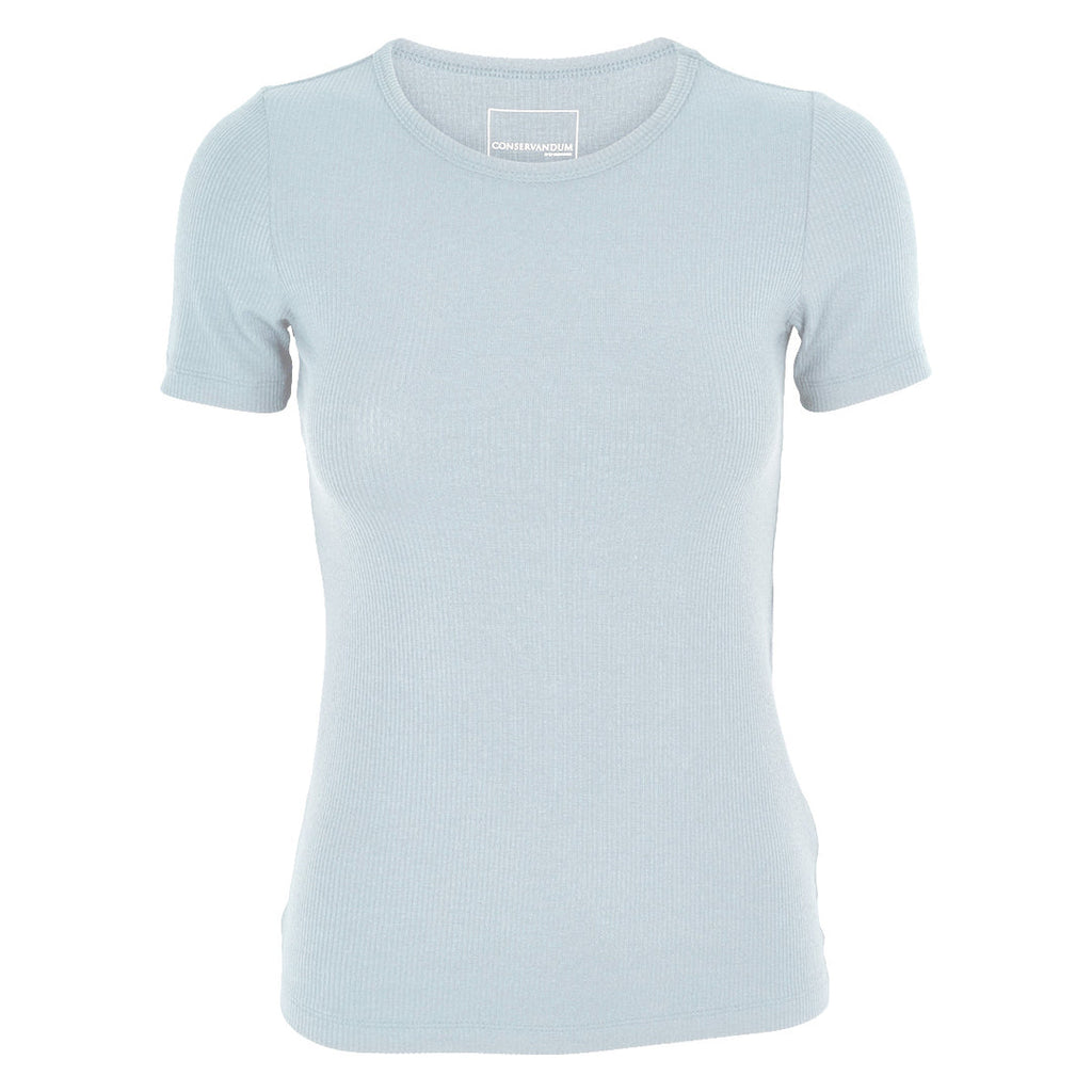 Tencel rib short-sleeve t-shirt
