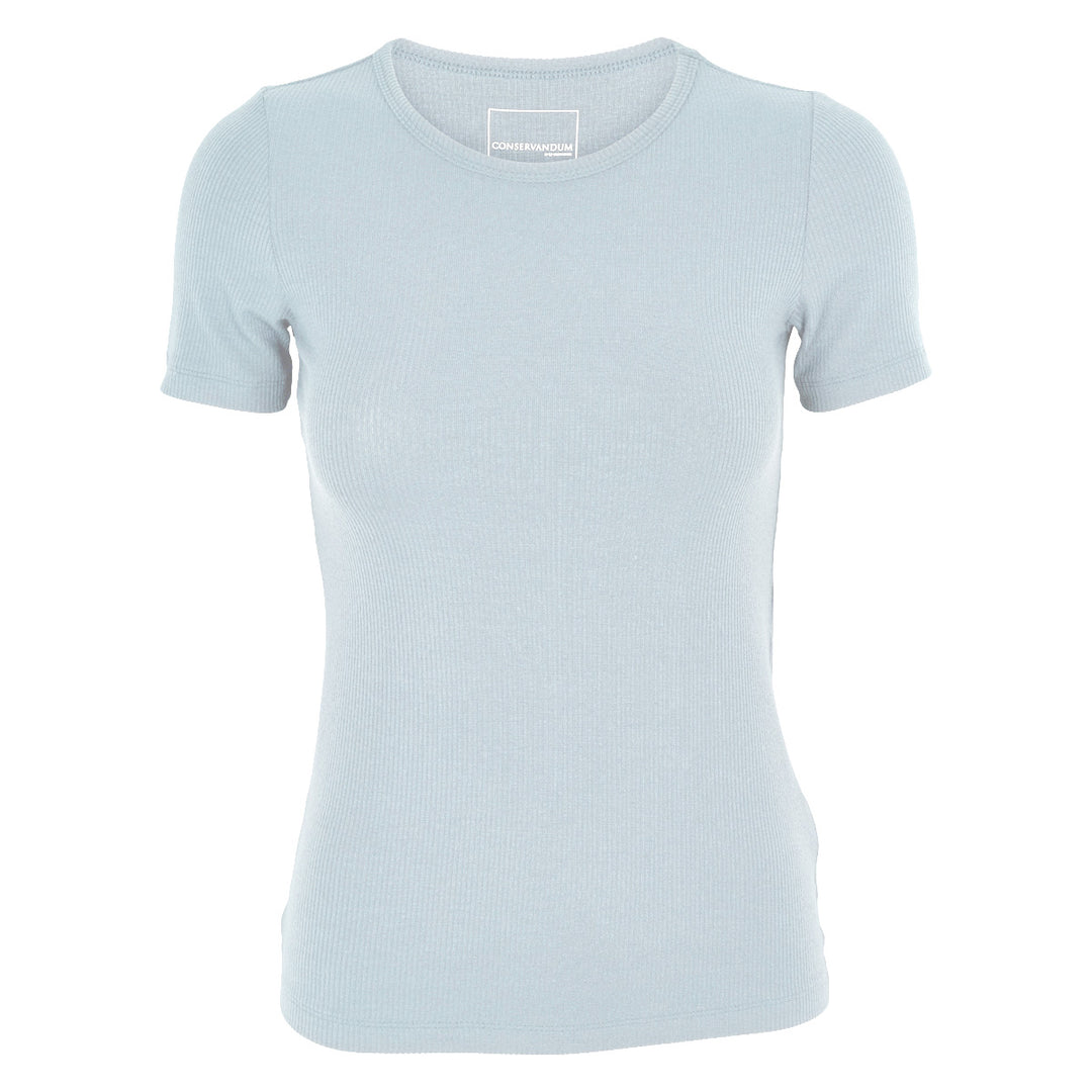 Tencel rib short-sleeve t-shirt