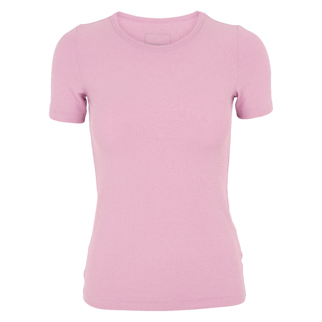Tencel rib short-sleeve t-shirt