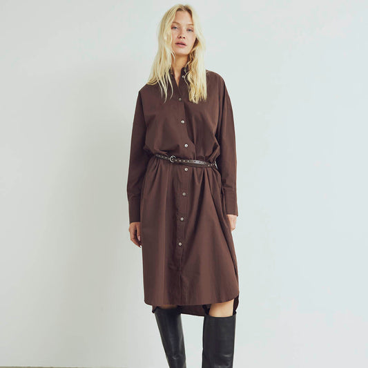 Poplin shirt dress, GOTS