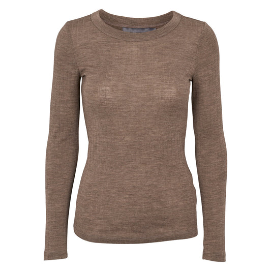 Organic cotton slim-fit knit blouse, GOTS
