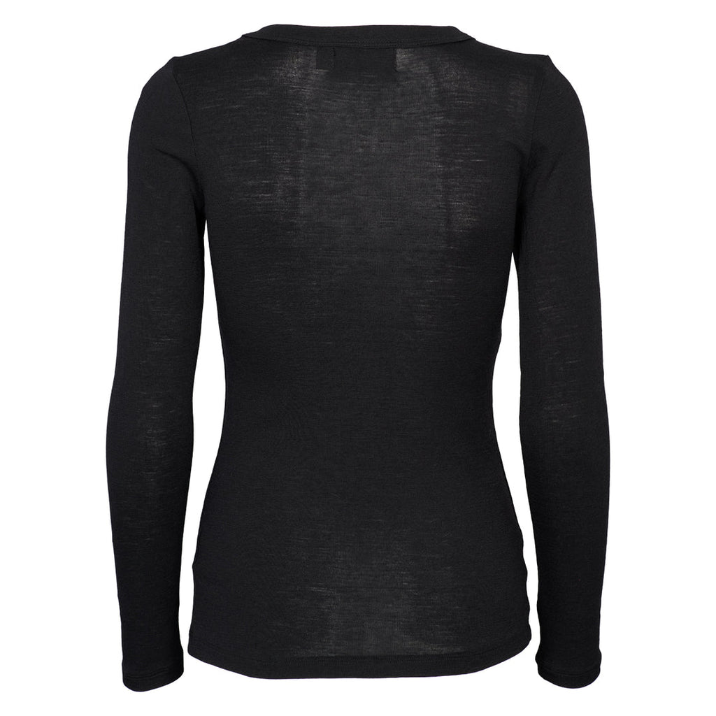 Merino wool long-sleeve choco, GOTS