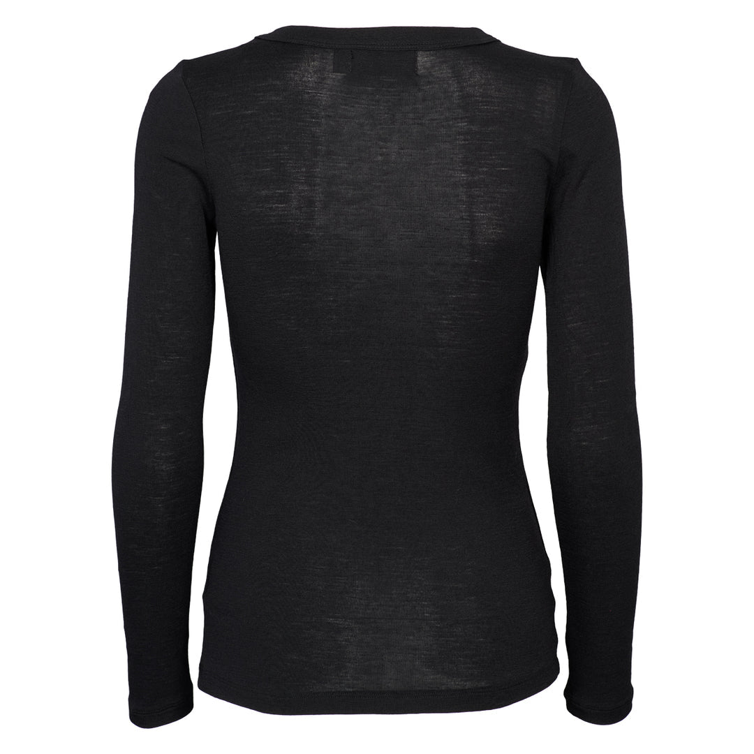 Merino wool long-sleeve choco, GOTS