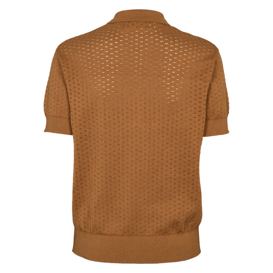 Polo t-shirt pointinelle fine-knit, GOTS