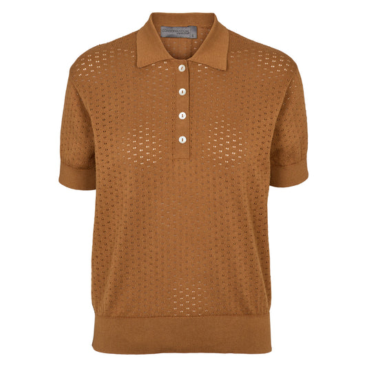 Polo t-shirt pointinelle fine-knit, GOTS