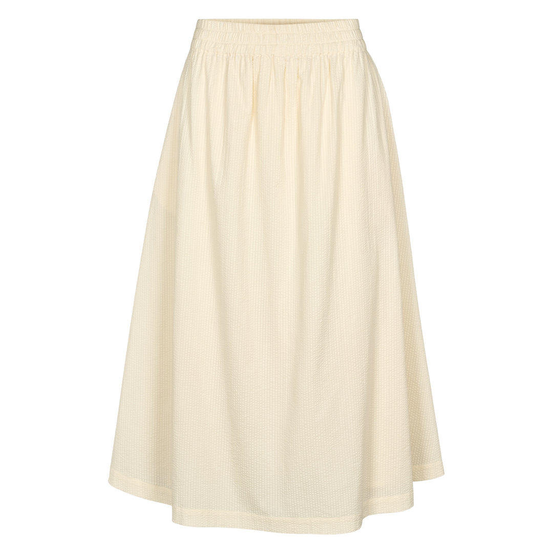 Seersucker nederdel med lommer og underskørt, GOTS