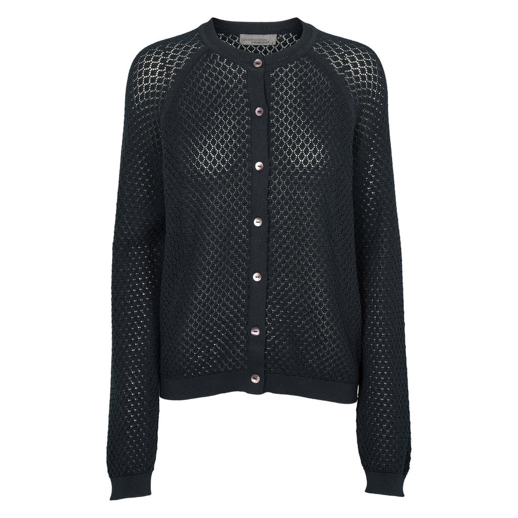 Fine-knit cardigan, GOTS