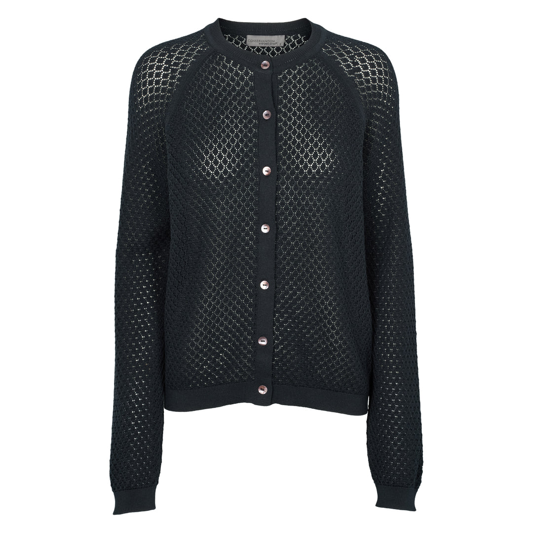 Fine-knit cardigan, GOTS