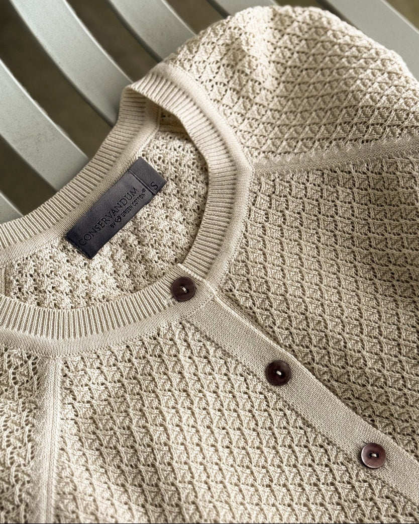 Fine-knit cardigan, GOTS